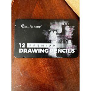 Castle Art Supplies 12 Piece Graphite Drawing Pencils Kit in Metal Case